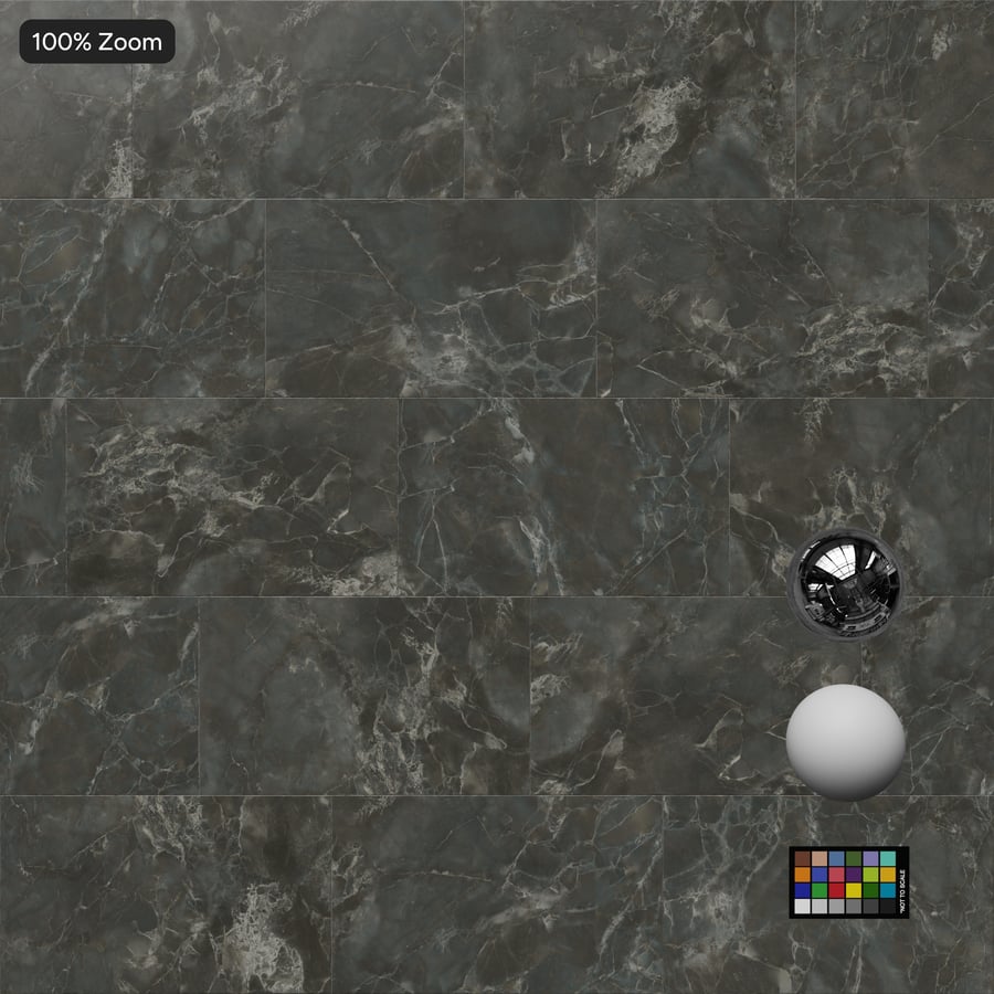 Rectangular Offset Grigio Marble Matte Tile Texture, Gray