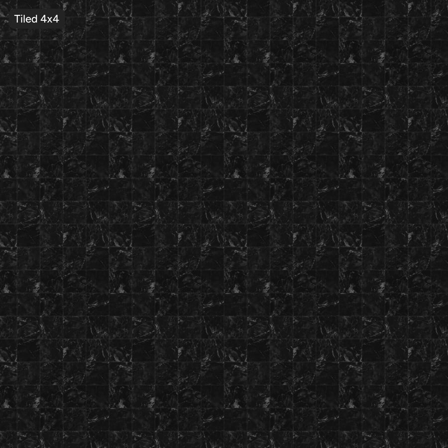 Piastrella quadrata di marmo opaco, nero tempesta
