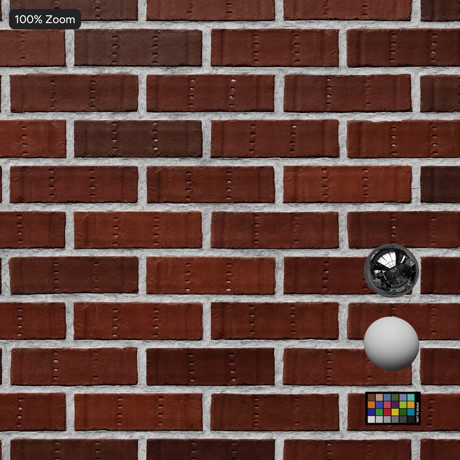 Perforated Running Bond Brick Wall Texture