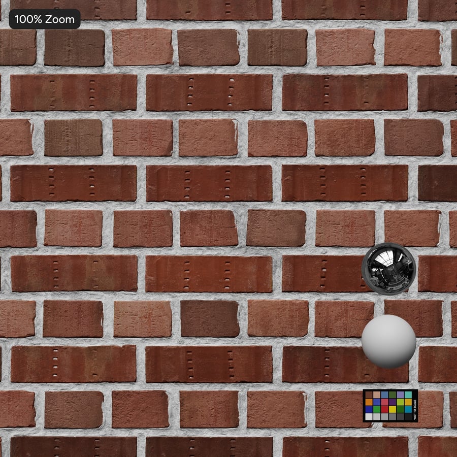 Perforated English Bond Brick Wall Texture