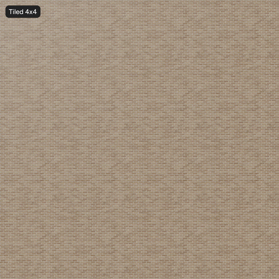 Grooved Running Bond Brick Wall Texture, Beige