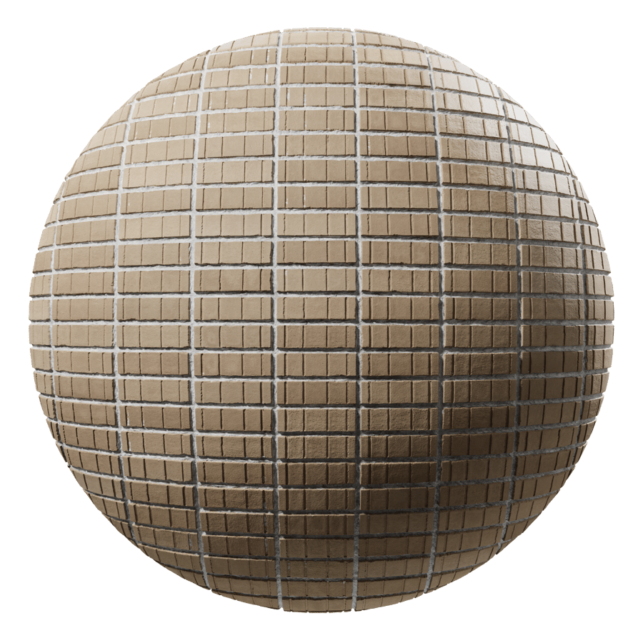 Grooved Stack Bond Brick Wall Texture, Beige