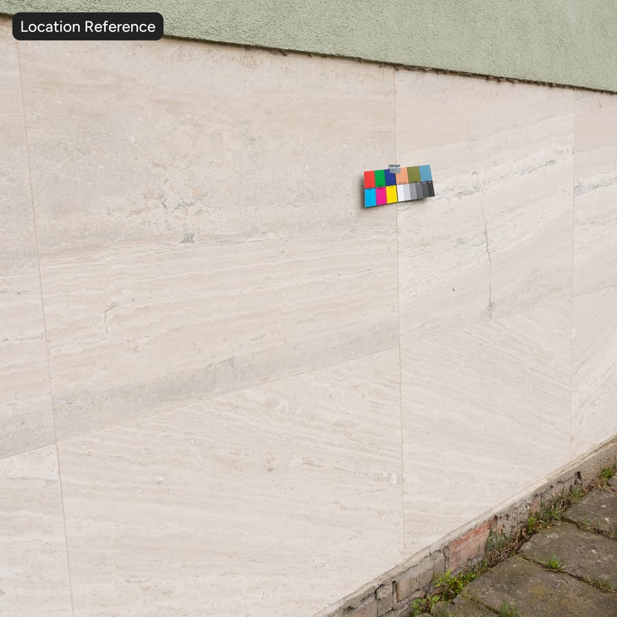 Gạch thô Travertine hình chữ nhật, màu be trung tính