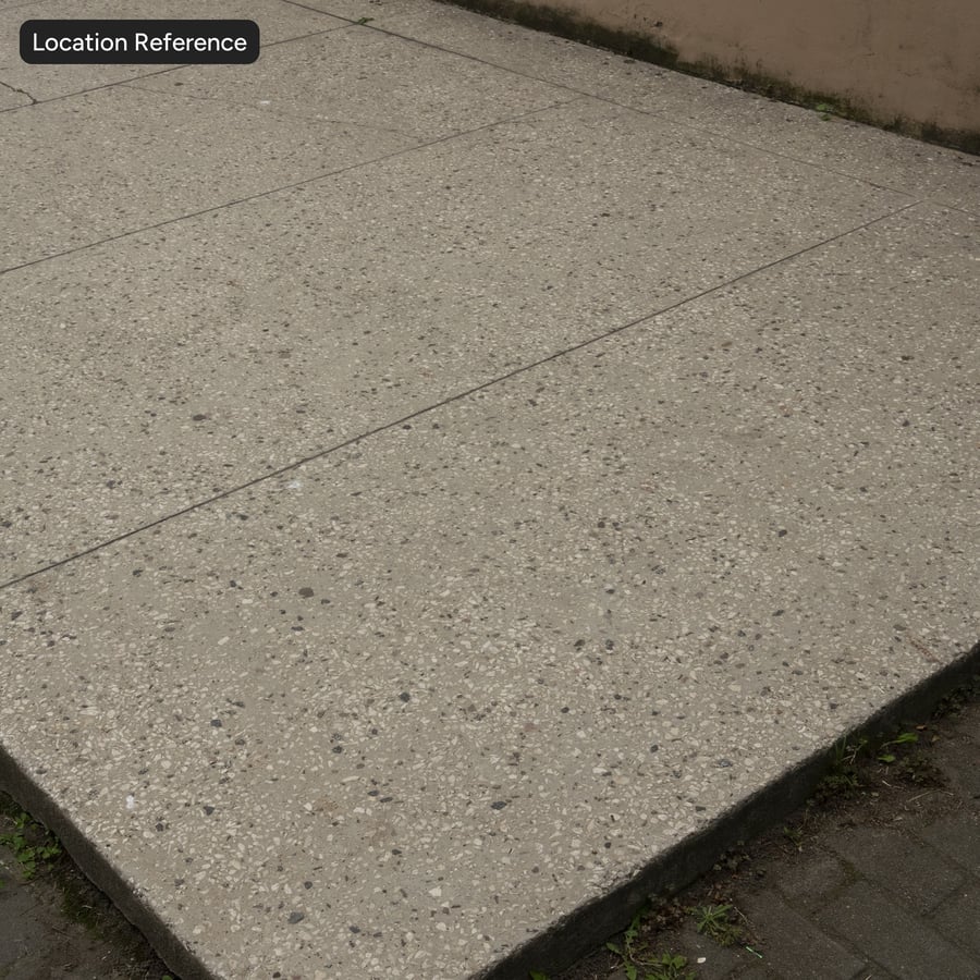 Textura betonového chodníku z broušeného kameniva