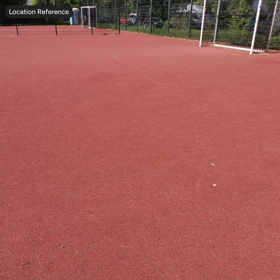 Texture superficie sportiva in gomma EPDM colata, Rosso Mattone