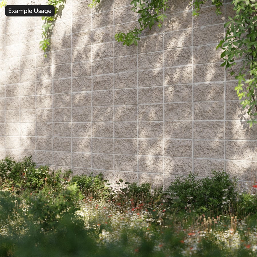 Betonsteen structuur, gespleten oppervlak, beige