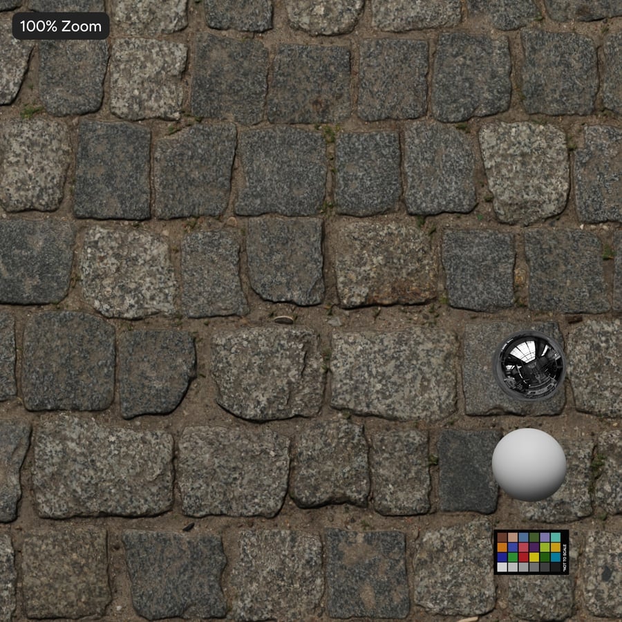 Worn Cobblestone Texture, Gray