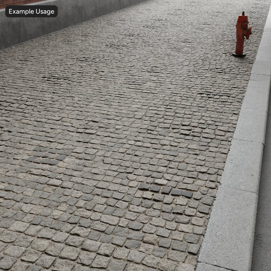 Worn Cobblestone Texture, Gray