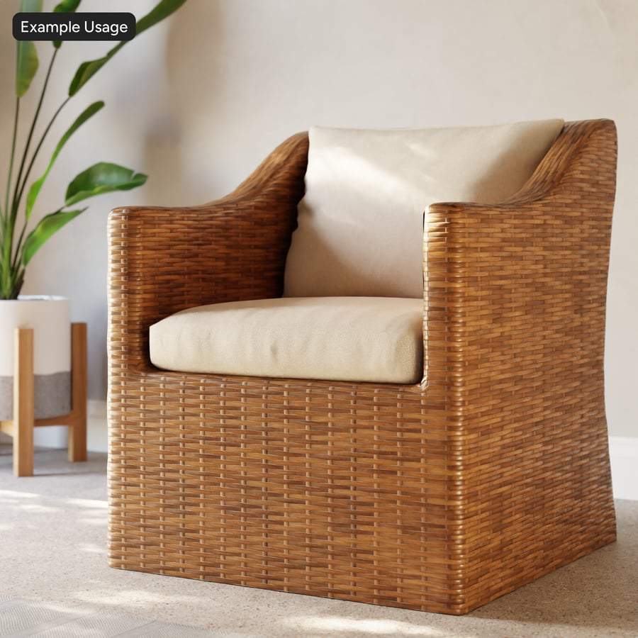 Trama di rattan, naturale