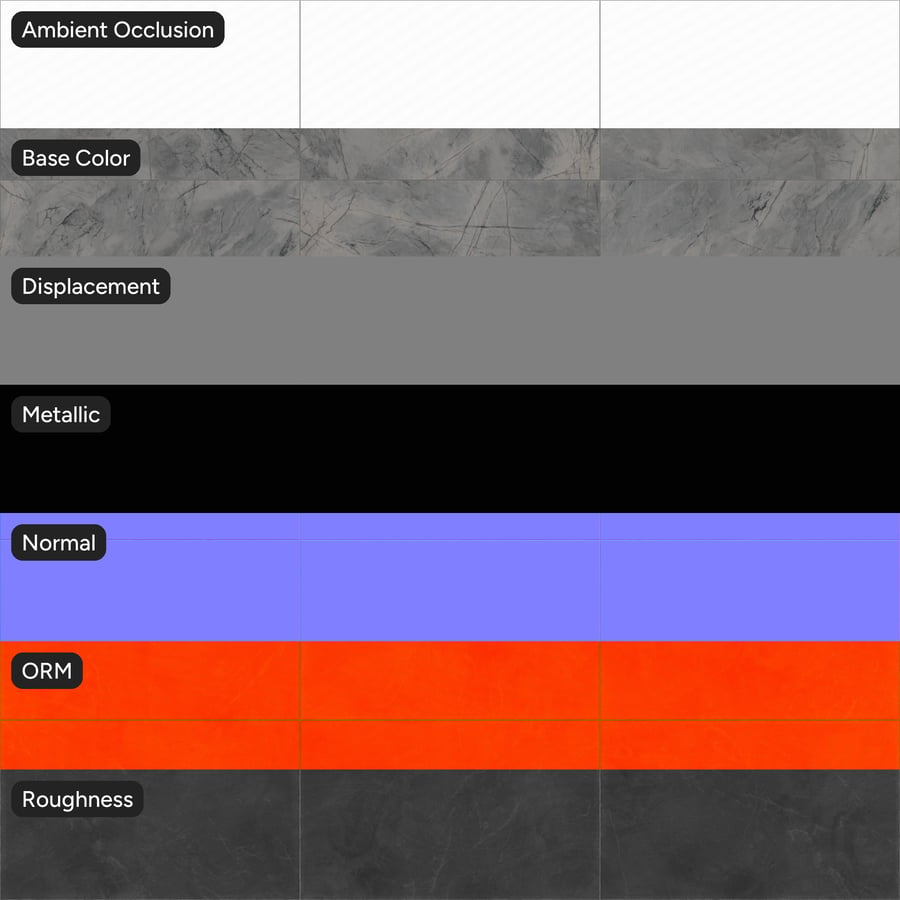 Rectangular Quartzite Matte Tile Texture, Gray