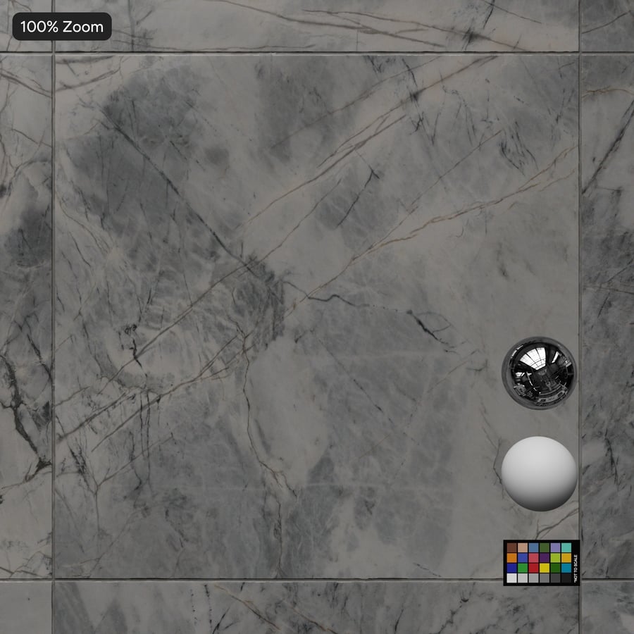 Square Quartzite Matte Tile Texture, Gray