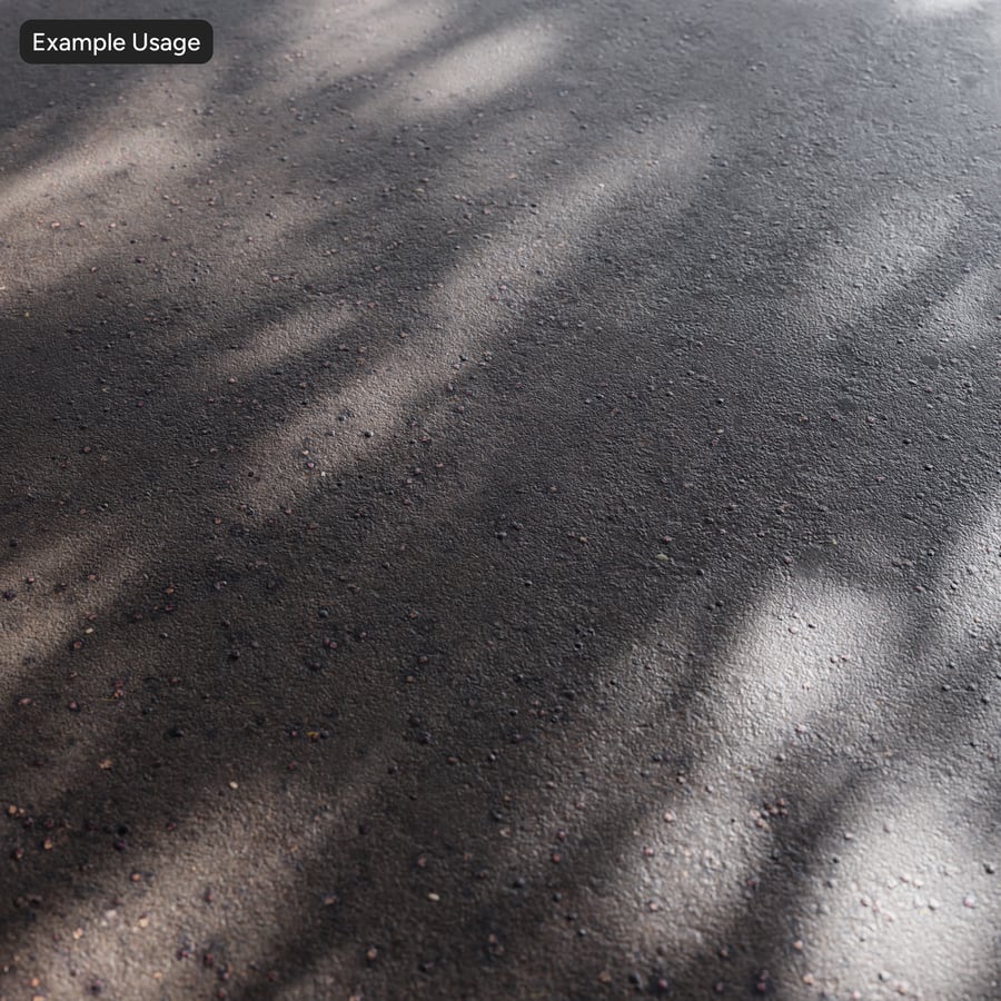 Weathered Porous Asphalt Path Texture, Dark Brown