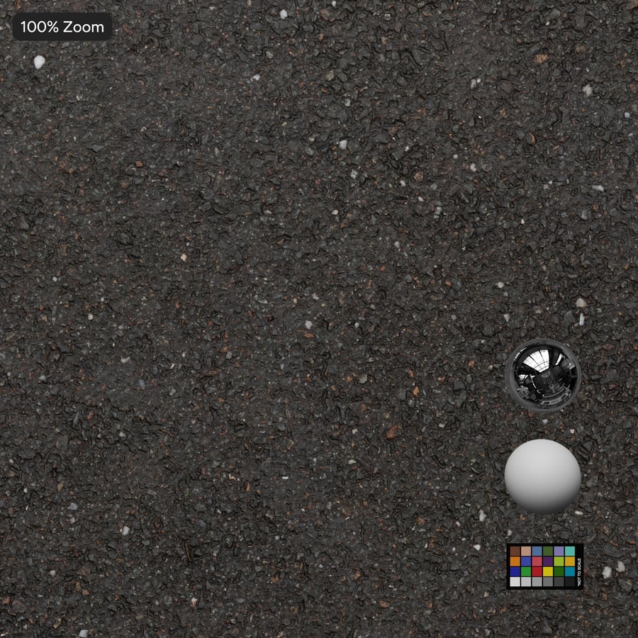 Worn Dense Graded Asphalt Texture, Charcoal Grey