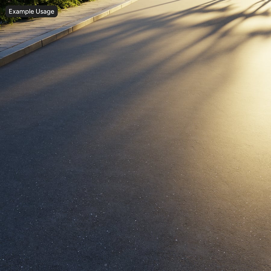 Worn Dense Graded Asphalt Texture, Charcoal Grey