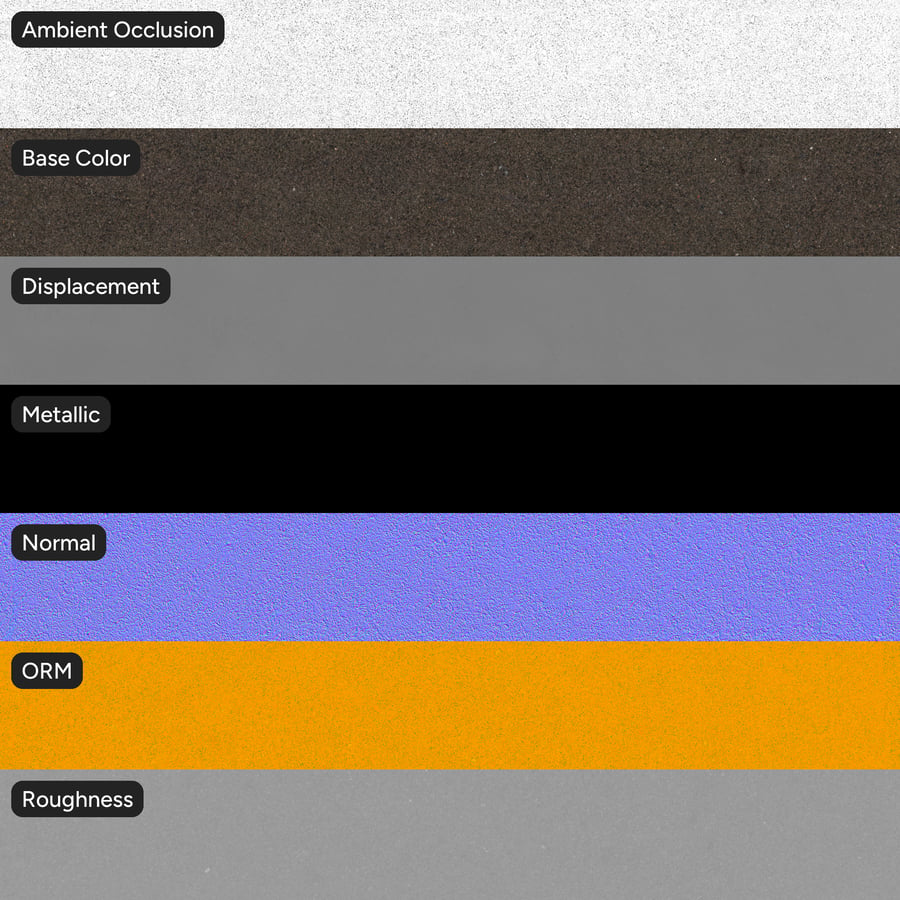 Fine Aggregate Bituminous Asphalt Texture, Dark Grey