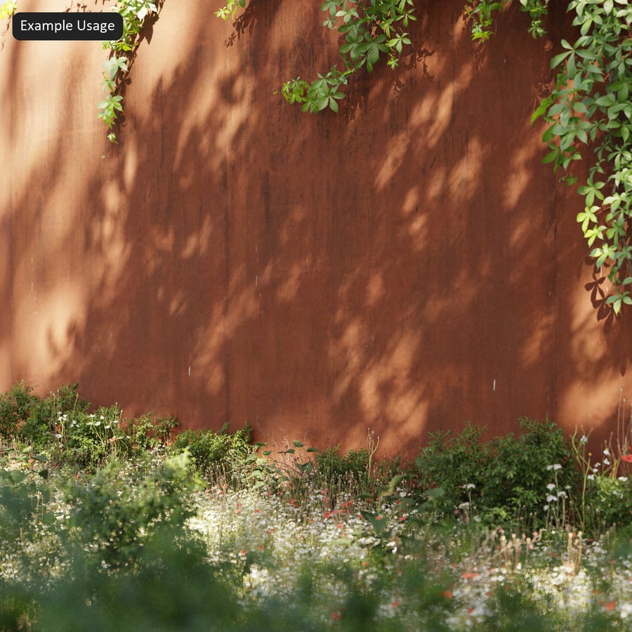 Weathered Painted Steel Gate Texture, Rust Red Brown