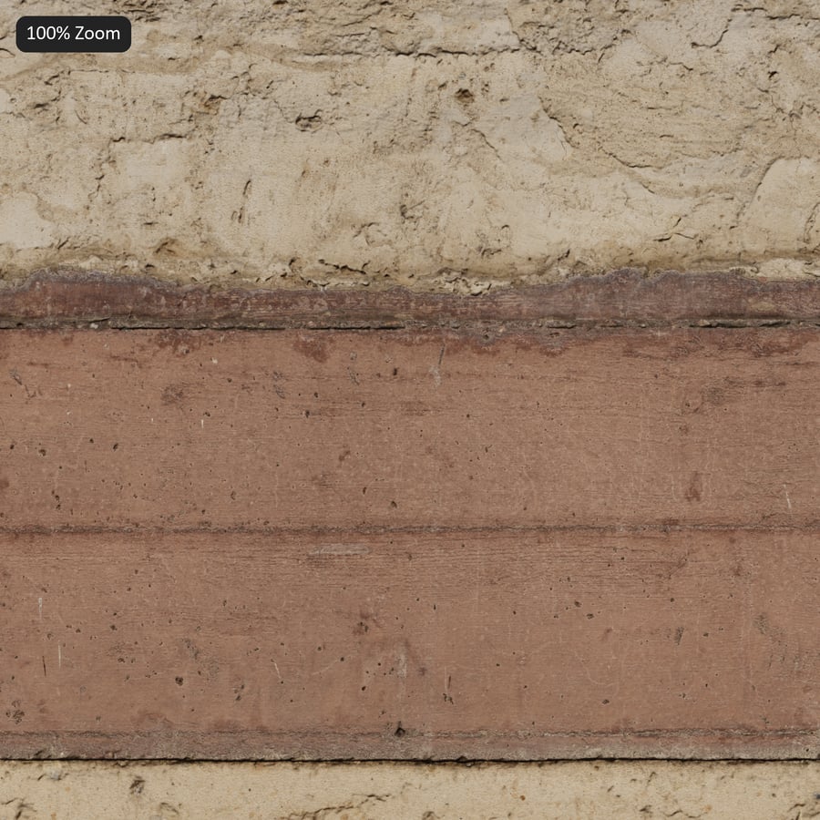 Messy Plaster with Concrete Strip Wall Texture