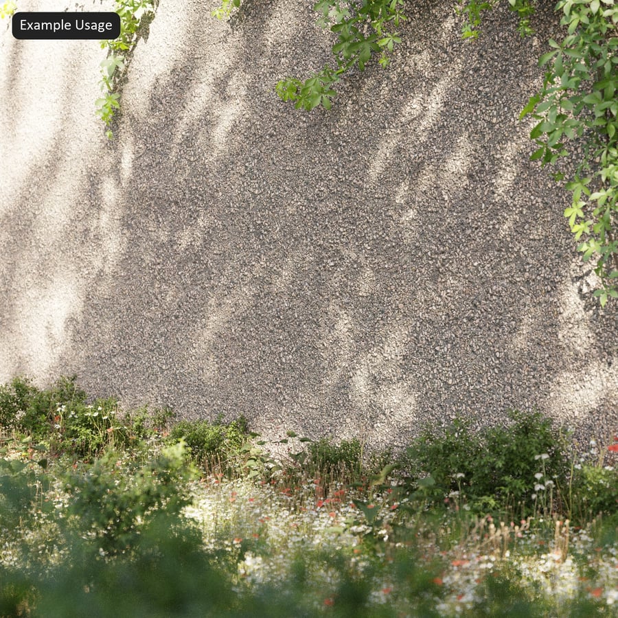 Exposed Aggregate Concrete Wall Texture, Grey