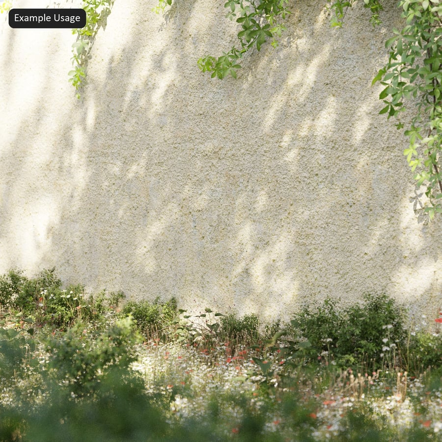 Yellowing Stucco Plaster Texture, Aged Sage
