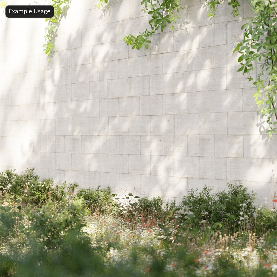 Running Bond Travertine Stone Wall Texture, Ivory