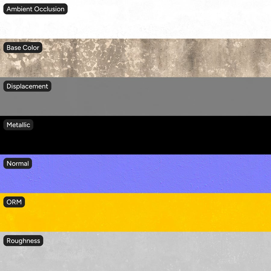 Versleten gipsstructuur, stoffig beige