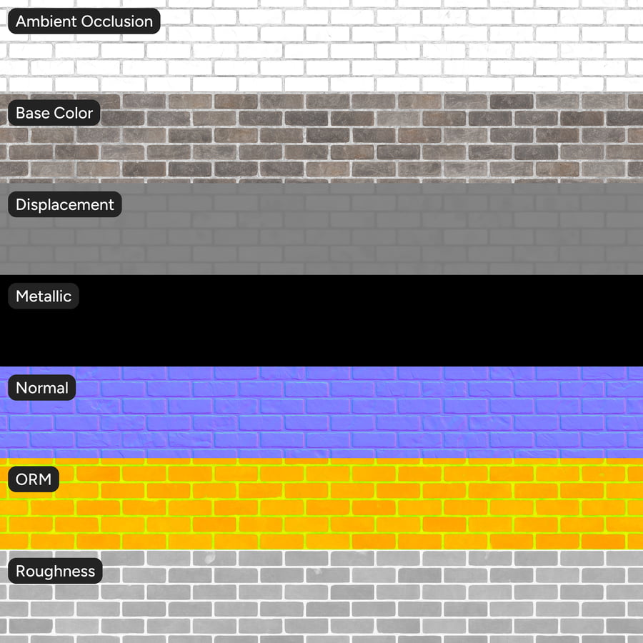 Texture murale brique Splitface Running Bond, gris