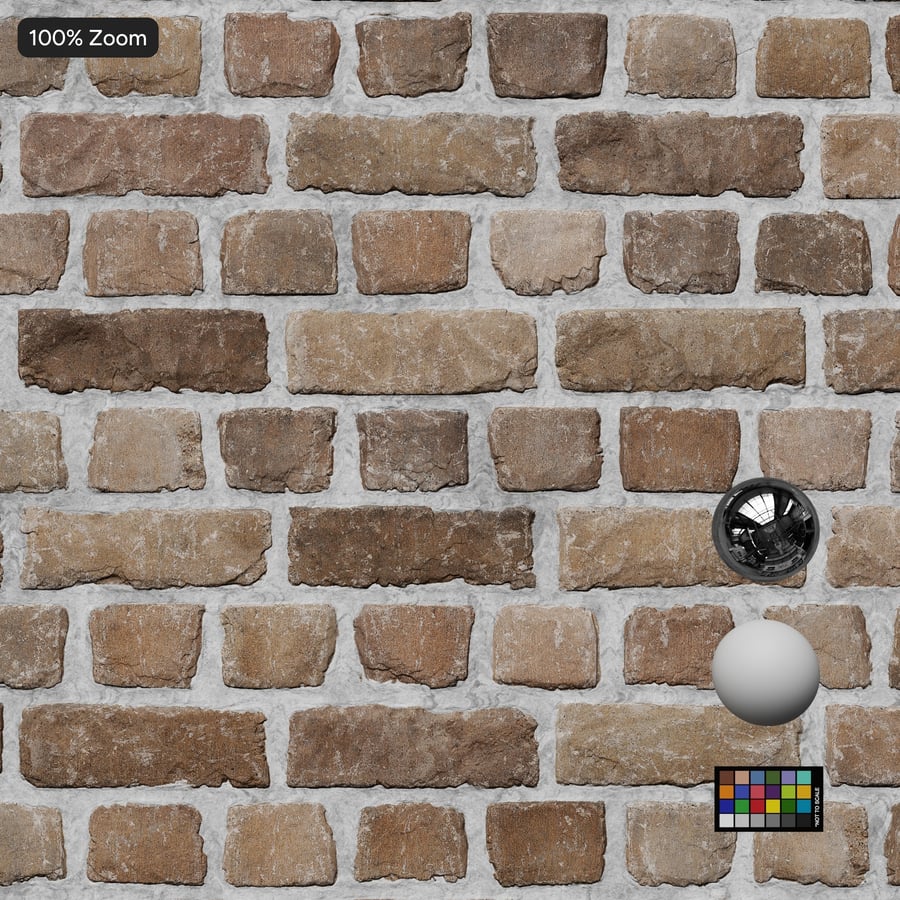 Texture per pareti Splitface English Bond Brick, marrone