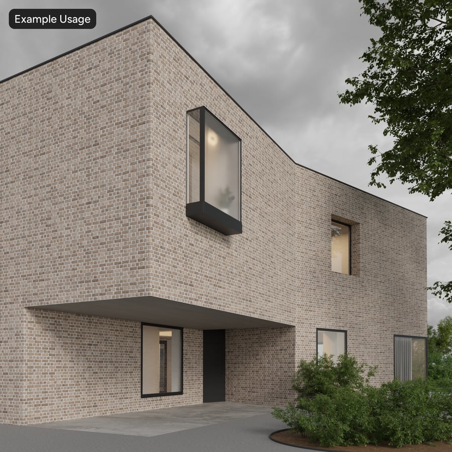 Texture per pareti Splitface English Bond Brick, marrone