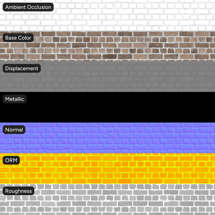 Texture per pareti Splitface English Bond Brick, marrone