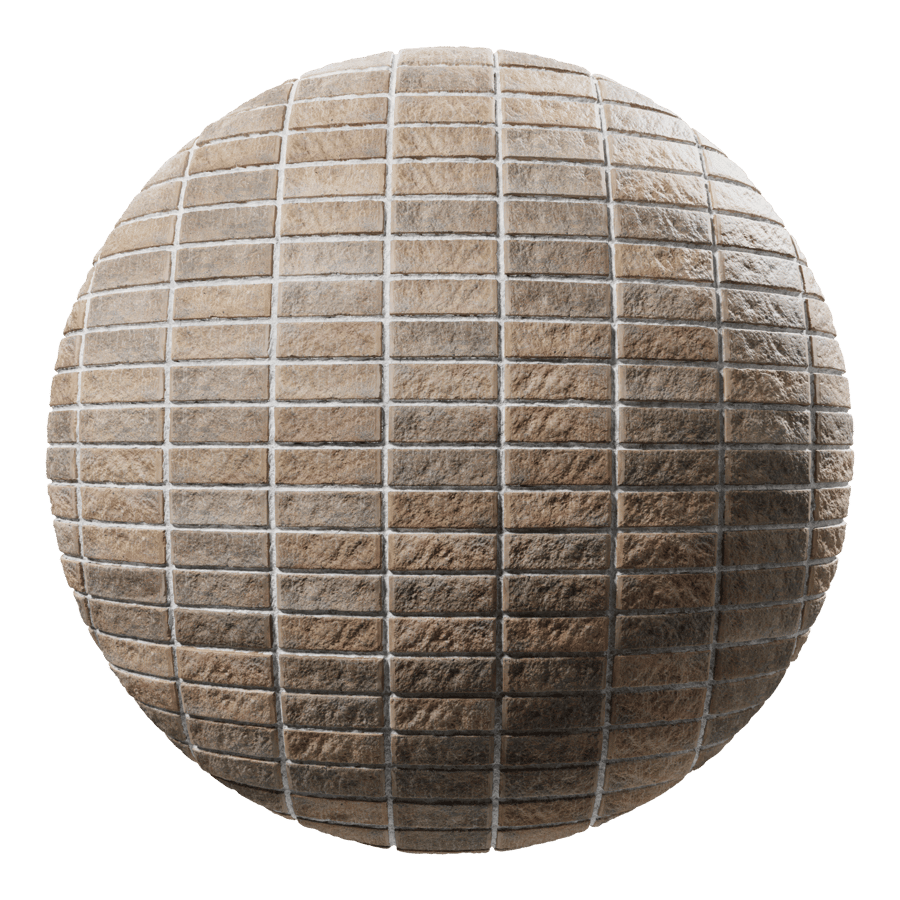 Splitface Stack Bond Brick Wall Texture, Taupe