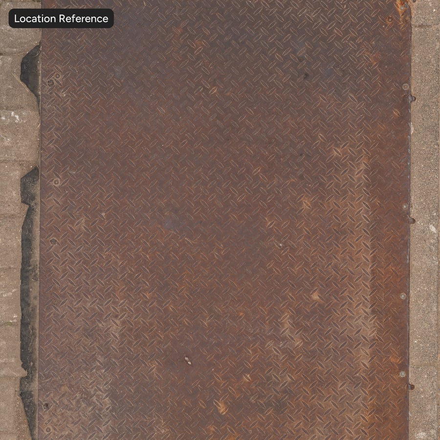Texture metallica arrugginita con battistrada a diamante