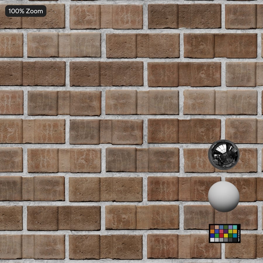 Thick Grooved Running Bond Brick Wall Texture, Tan