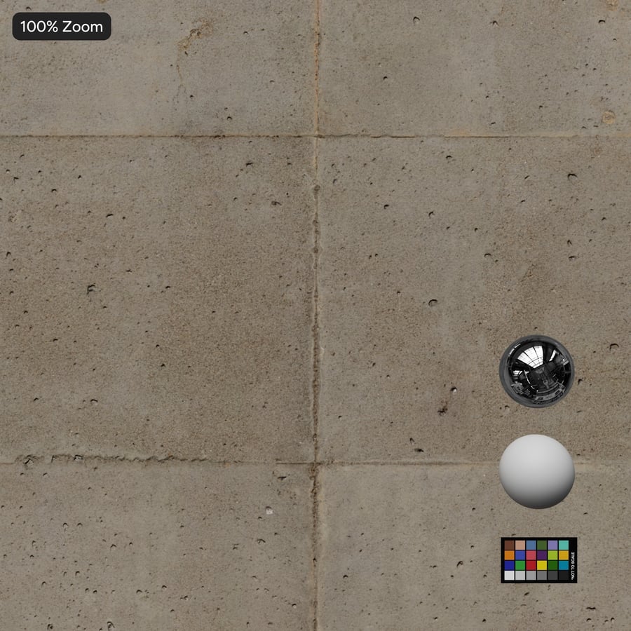 Bubbled Panel with Tie Holes Concrete Wall Texture