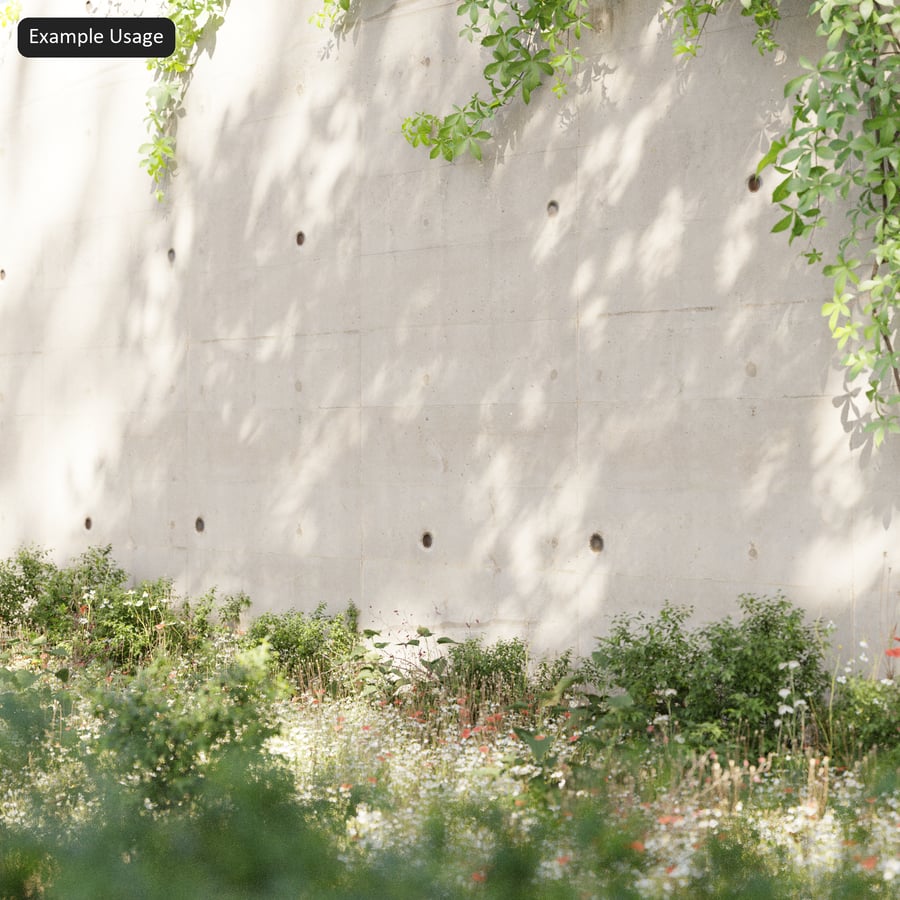 Bubbled Panel with Tie Holes Concrete Wall Texture