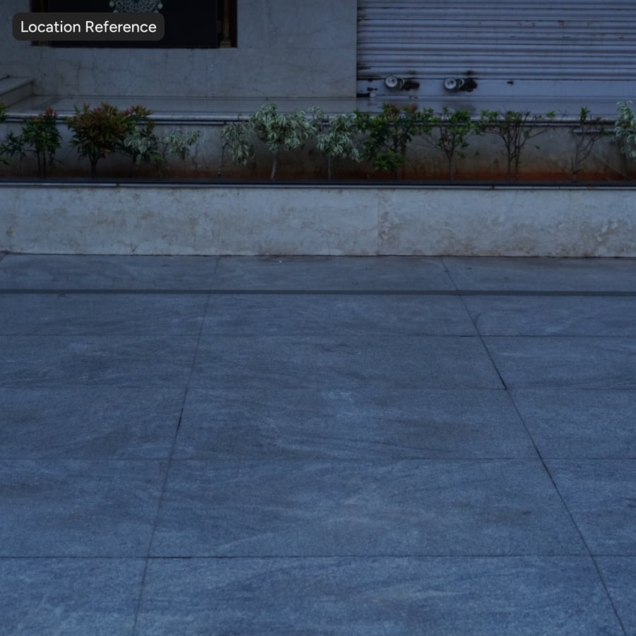 Struttura in pietra sabbiata, grigio