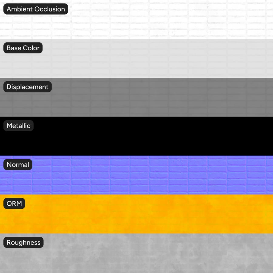 Ζωγραφισμένη στοίβα Bond Brick Wall Texture, Λευκό