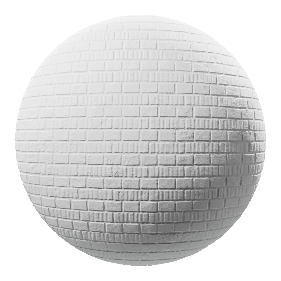 Grooved English Bond Brick Wall Texture, White