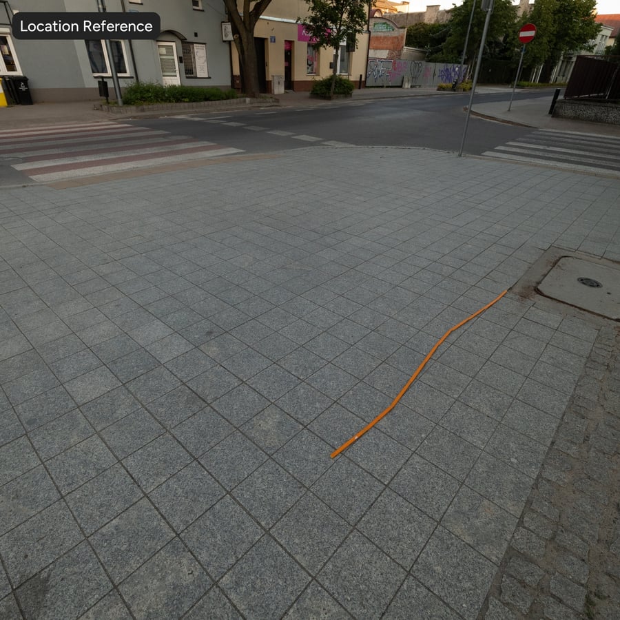 Vierkante granieten bestrating, ashen spikkel