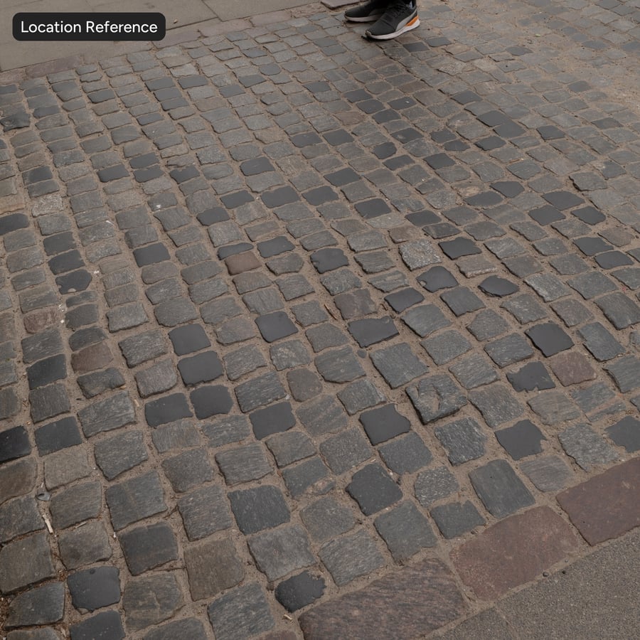 Zmiešaná textúra dlažby, viacfarebná