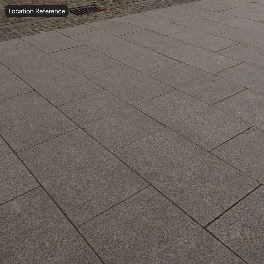 Tekstura starej prostokątnej podłogi z kostki granitowej