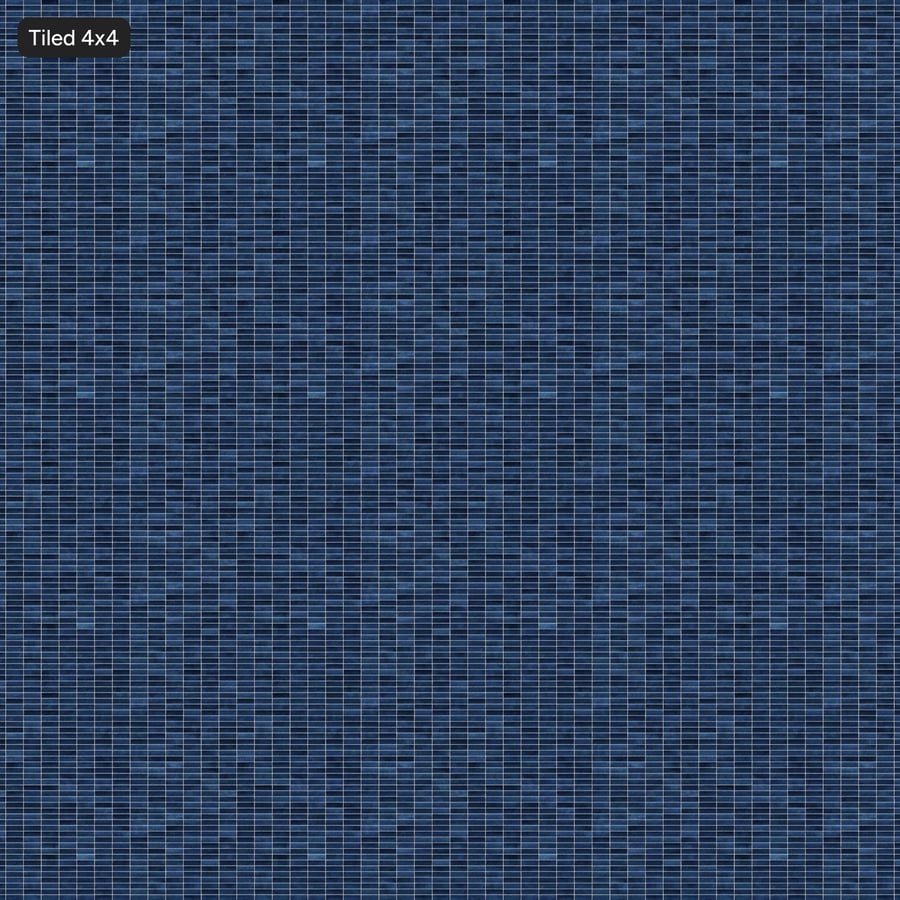 Ορθογώνια γυαλιστερή υφή πλακιδίων Zellige, Royal Blue