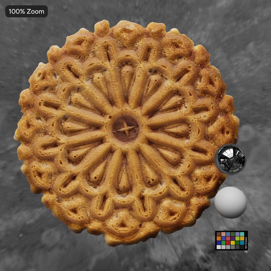 Pizzelle Cookie Front Texture
