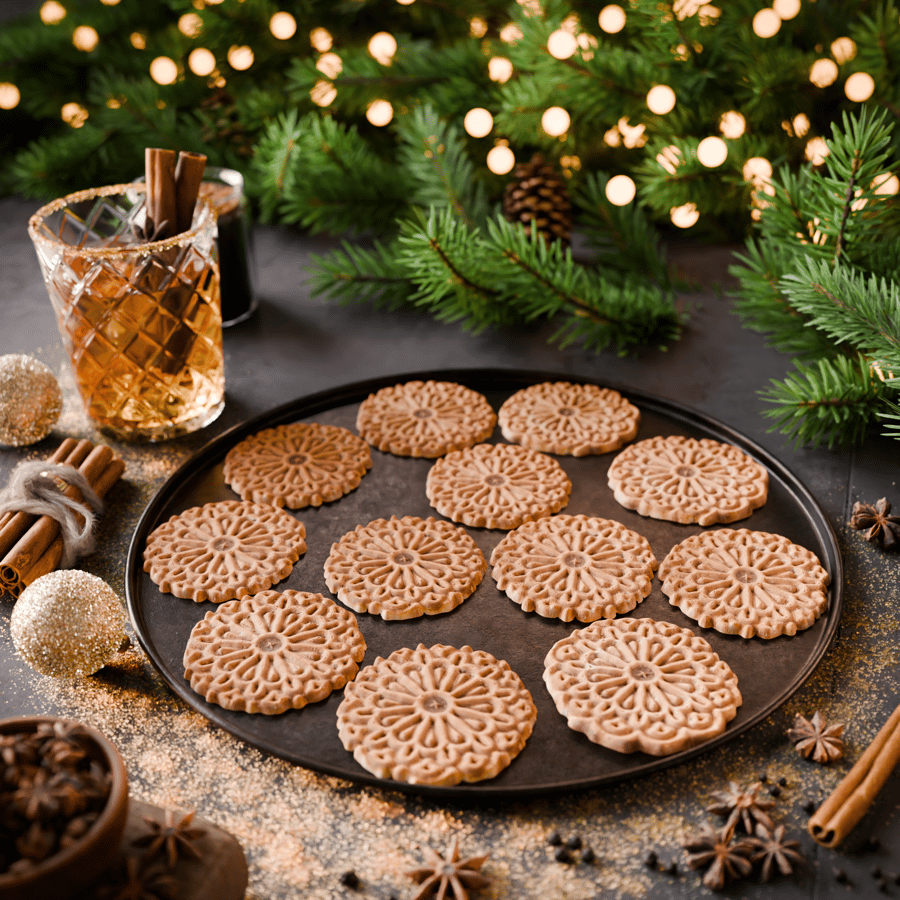 Pizzelle Cookie Front Texture