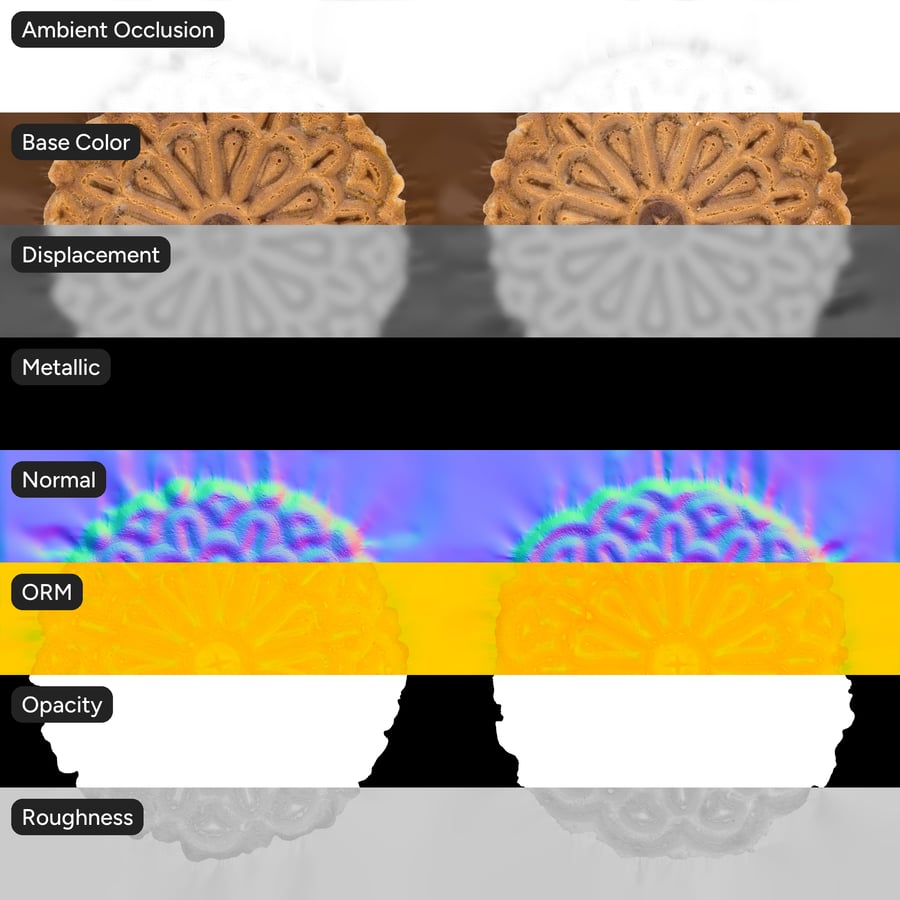 Pizzelle Cookie Front Texture