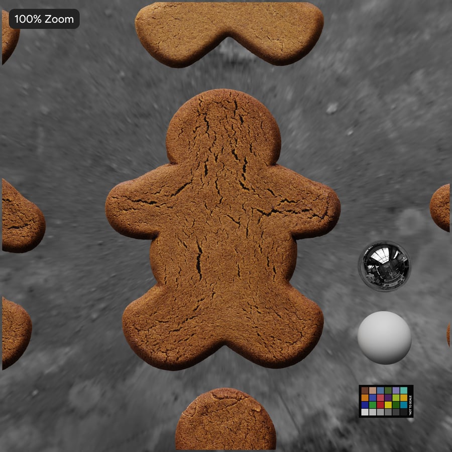 Textura frontal de galleta de jengibre grande