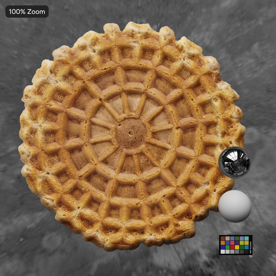 Pizzelle Cookie Back Texture