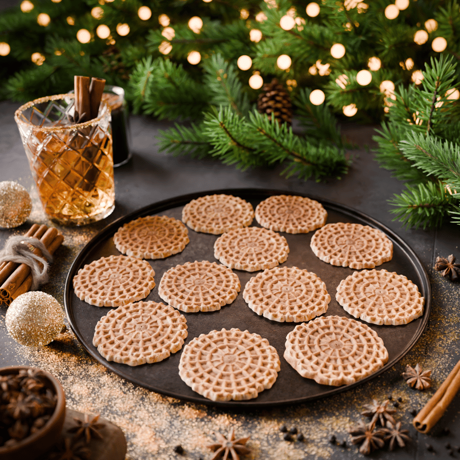 Pizzelle Cookie Back Texture