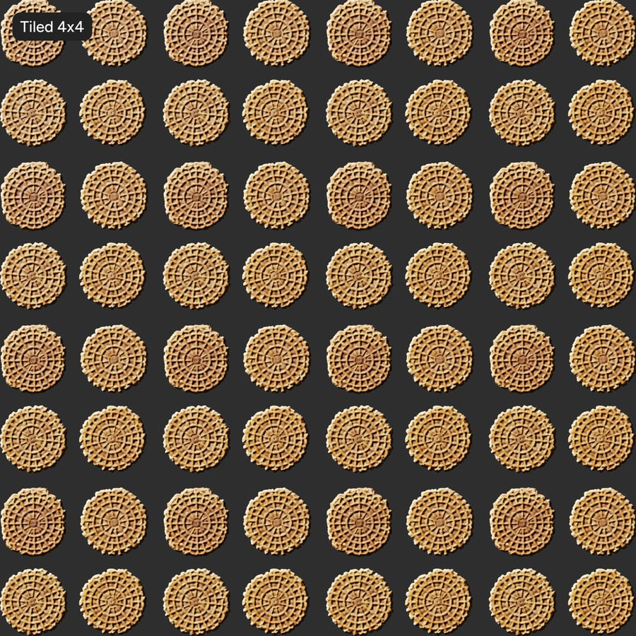 Pizzelle Cookie Back Texture