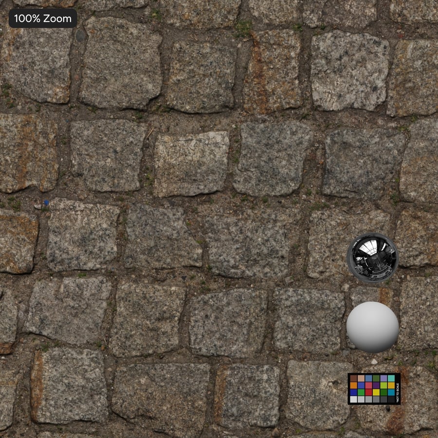 Worn Textured Cobblestone Texture, Aged Gray