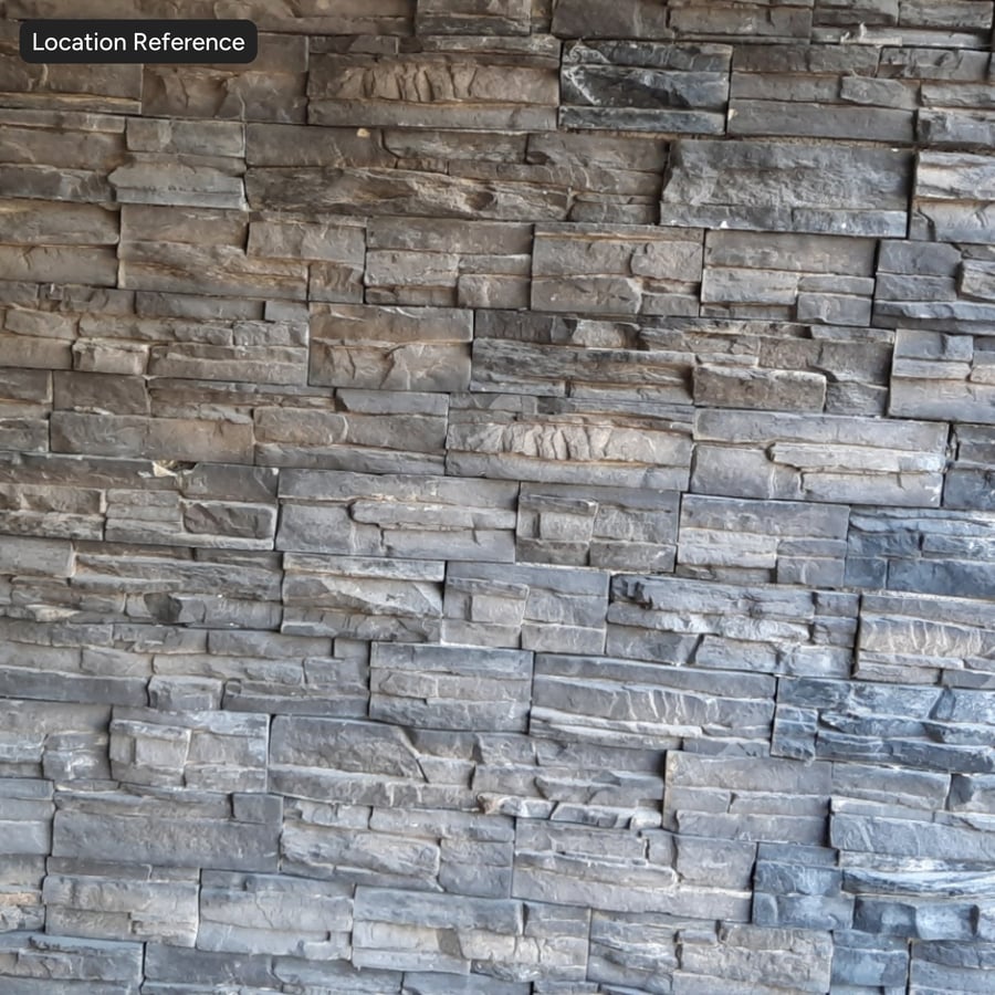 Texture per pareti in quarzite Ledger Stone, grigio Taupe